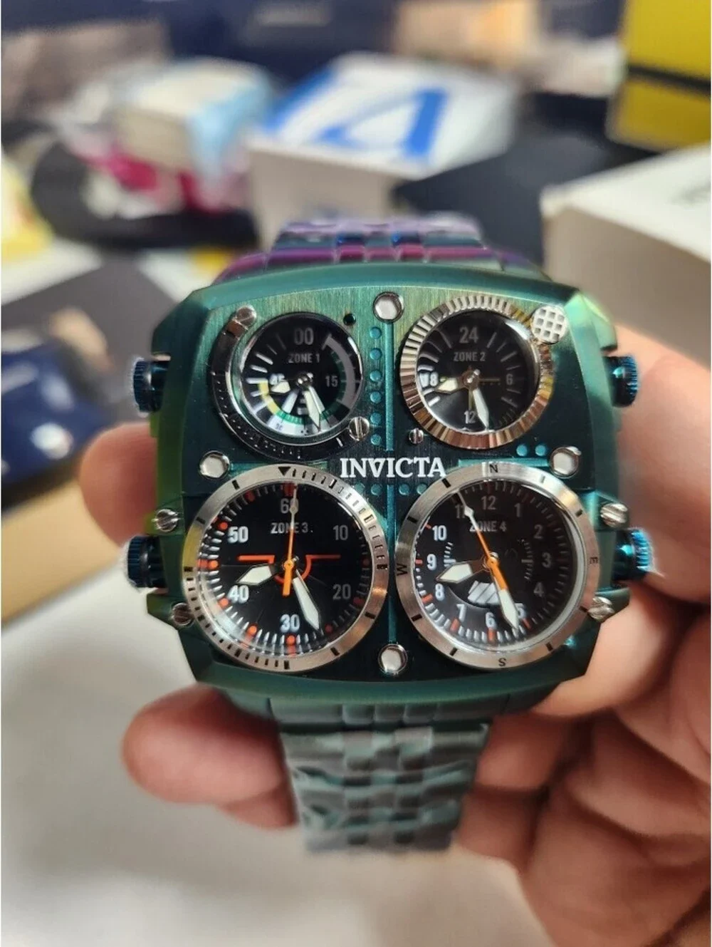 Invicta Aviator Zulu Time Men's Watch - 50mm, Green (50657)